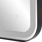 Crofton Rectangular Light Up Mirror in Black by Uttermost
