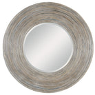Vortex White Washed Round Mirror by Uttermost