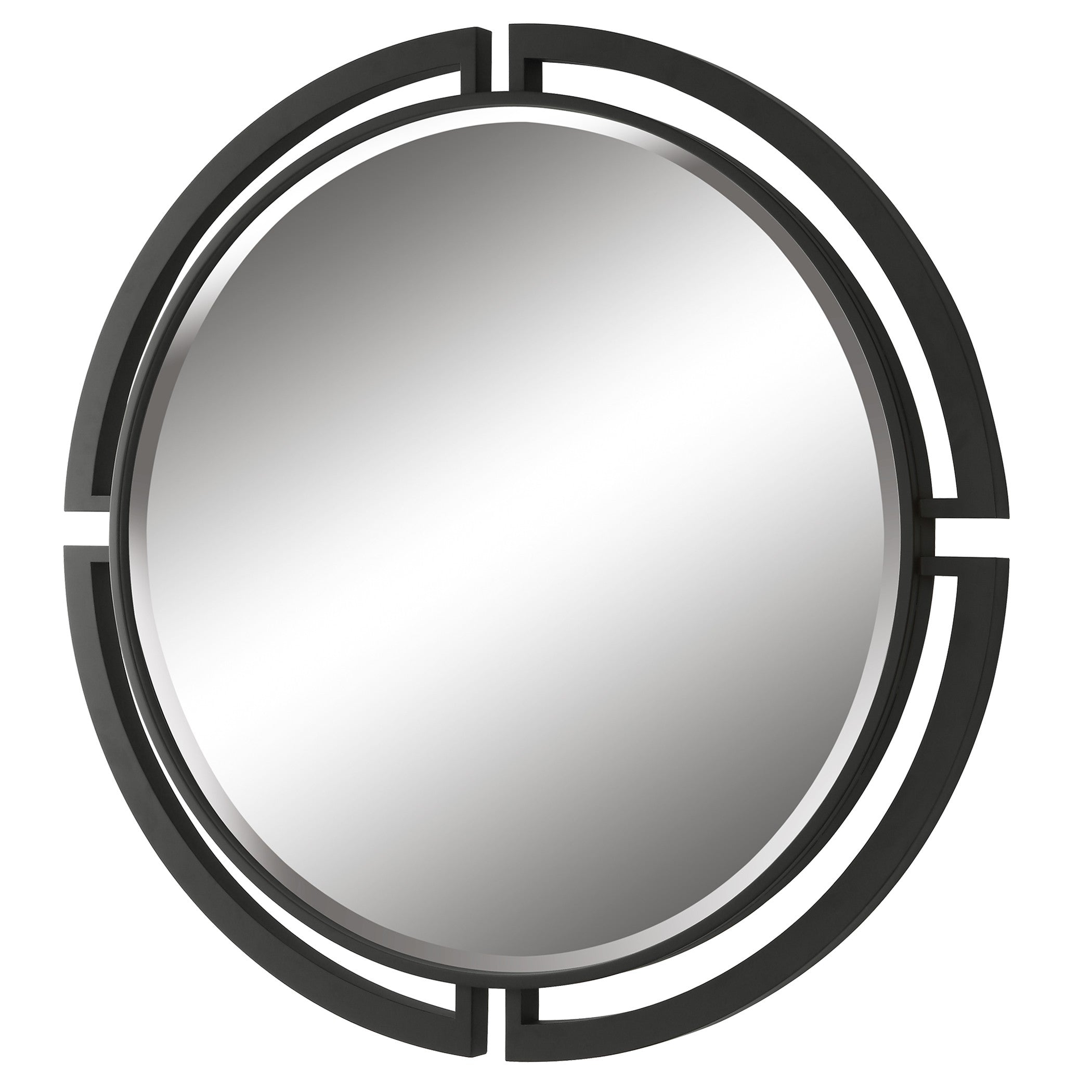 Quadrant Modern Round Mirror by Uttermost