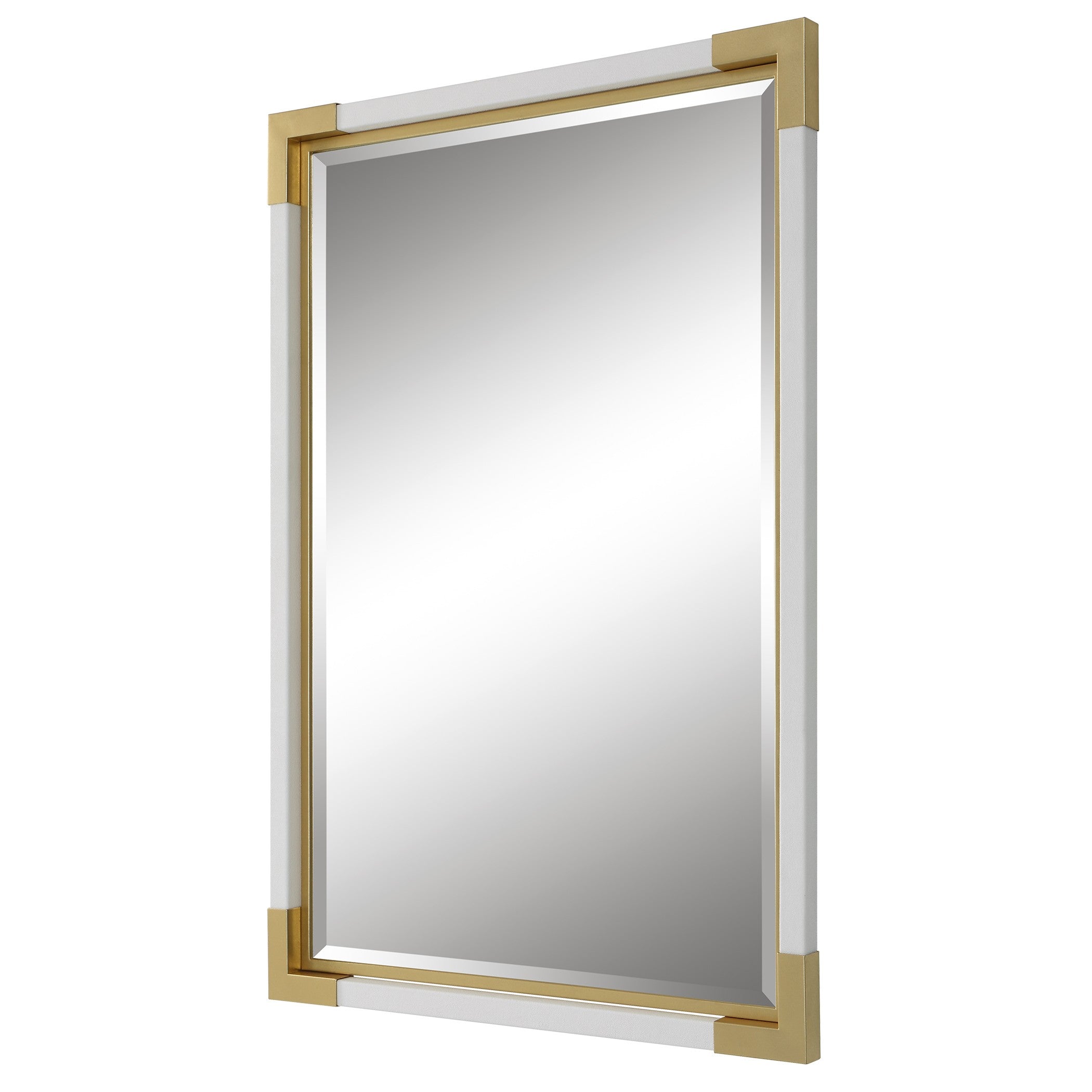 Malik White & Gold Mirror by Uttermost