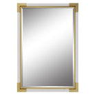 Malik White & Gold Mirror by Uttermost
