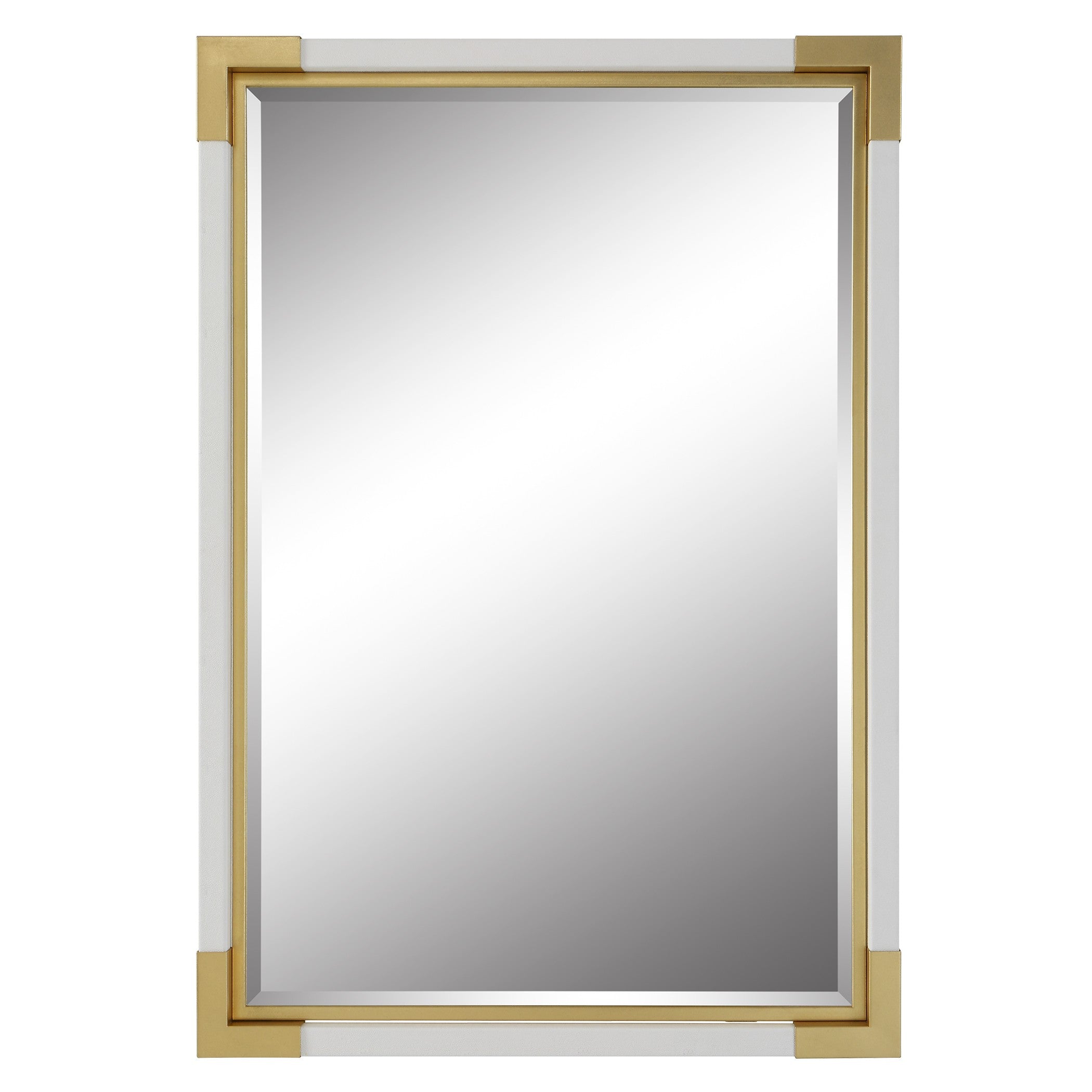 Malik White & Gold Mirror by Uttermost
