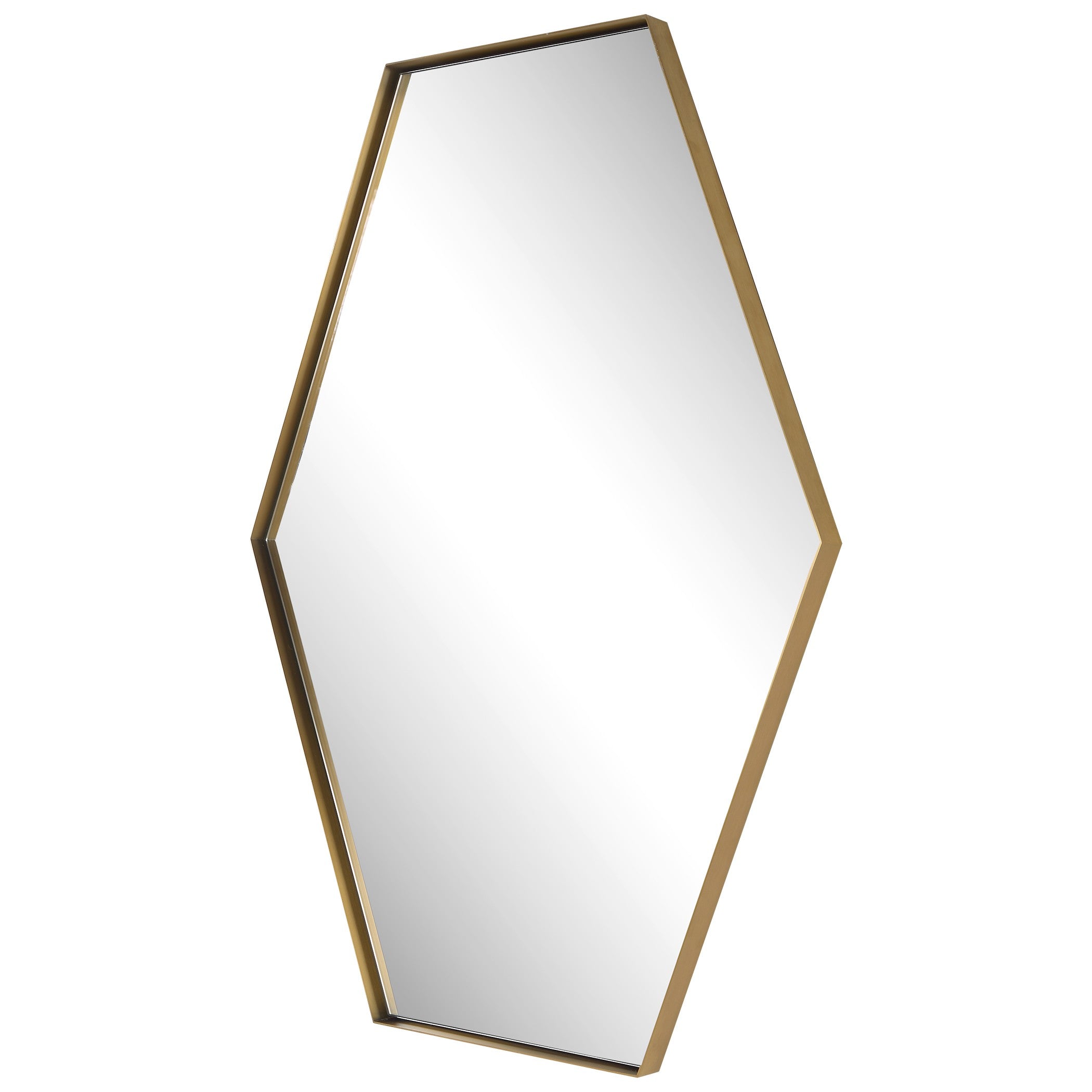 Ankara Brass Hexagon Mirror by Uttermost