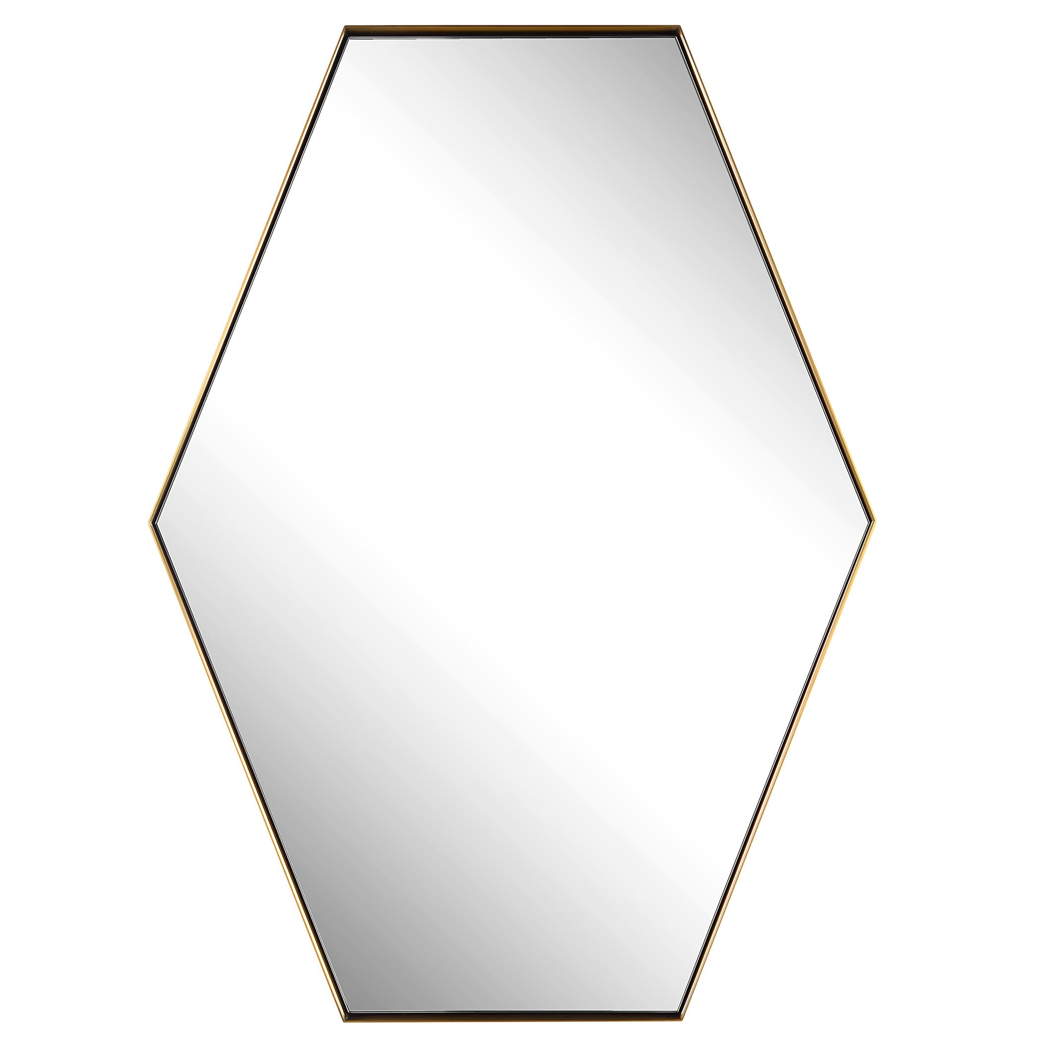 Ankara Brass Hexagon Mirror by Uttermost