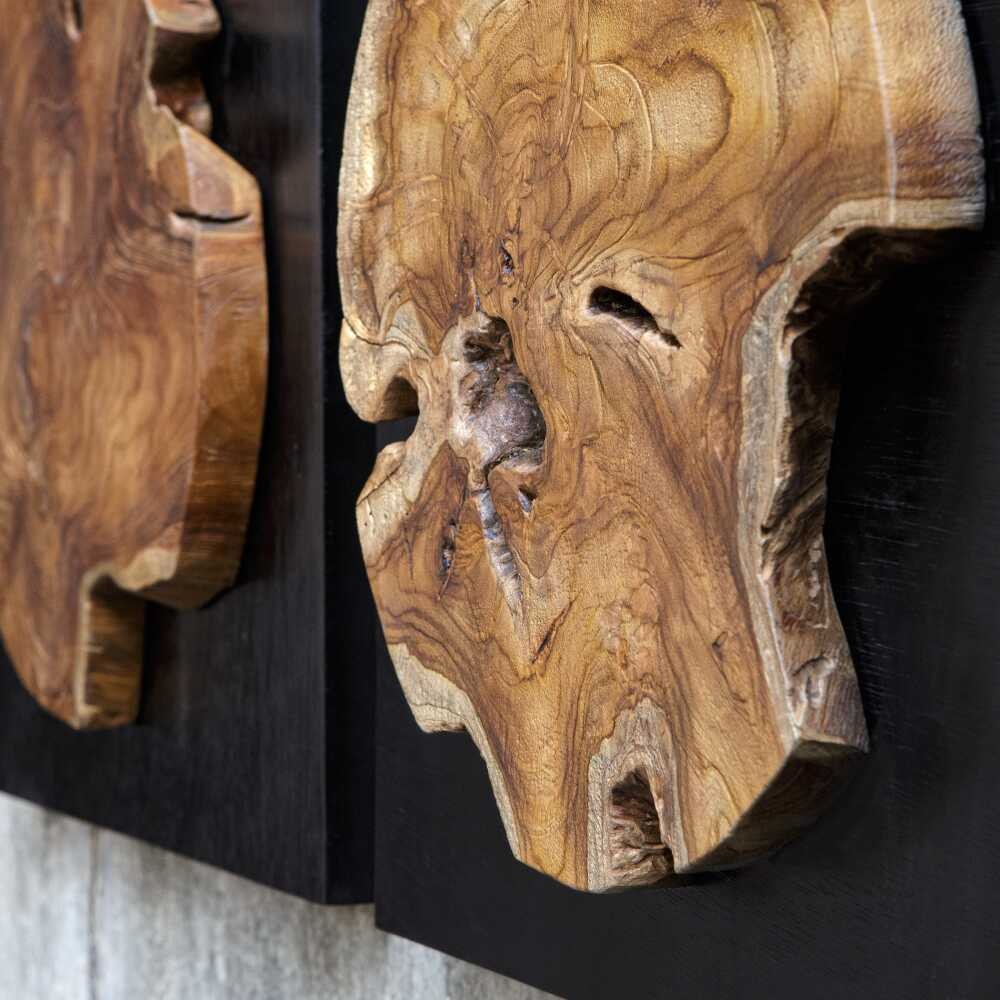 Kolini Teak Wood Wall Decor - Set of 3 by Uttermost