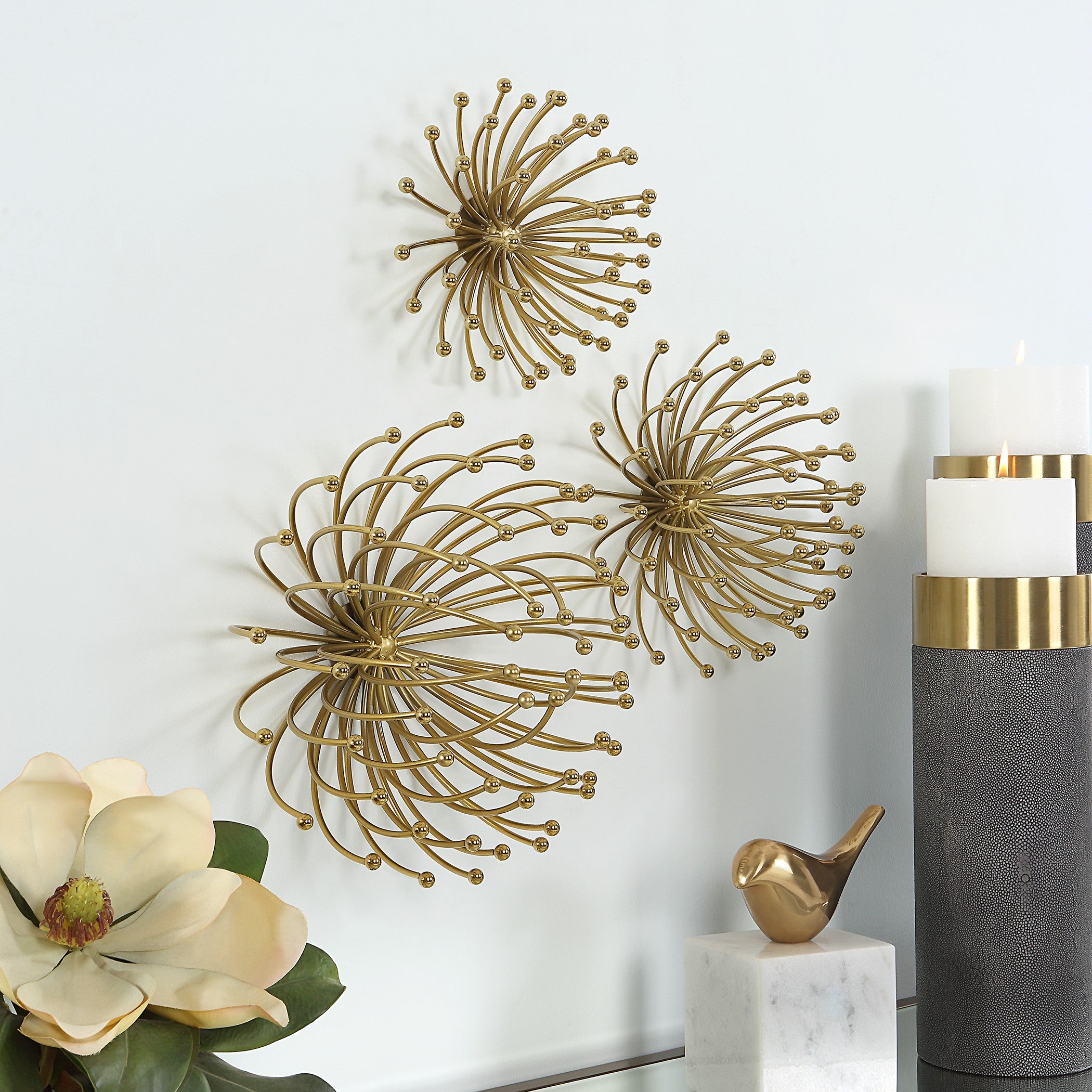 Aga Gold Metal Wall Decor - Set of 3 by Uttermost