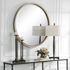 Ranchero White Round Mirror by Uttermost