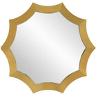 Flare Brushed Brass Round Mirror by Uttermost