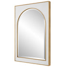 Crisanta Gloss White Arch Mirror by Uttermost
