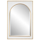Crisanta Gloss White Arch Mirror by Uttermost