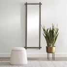 Abanu Ribbed Gold Dressing Mirror by Uttermost