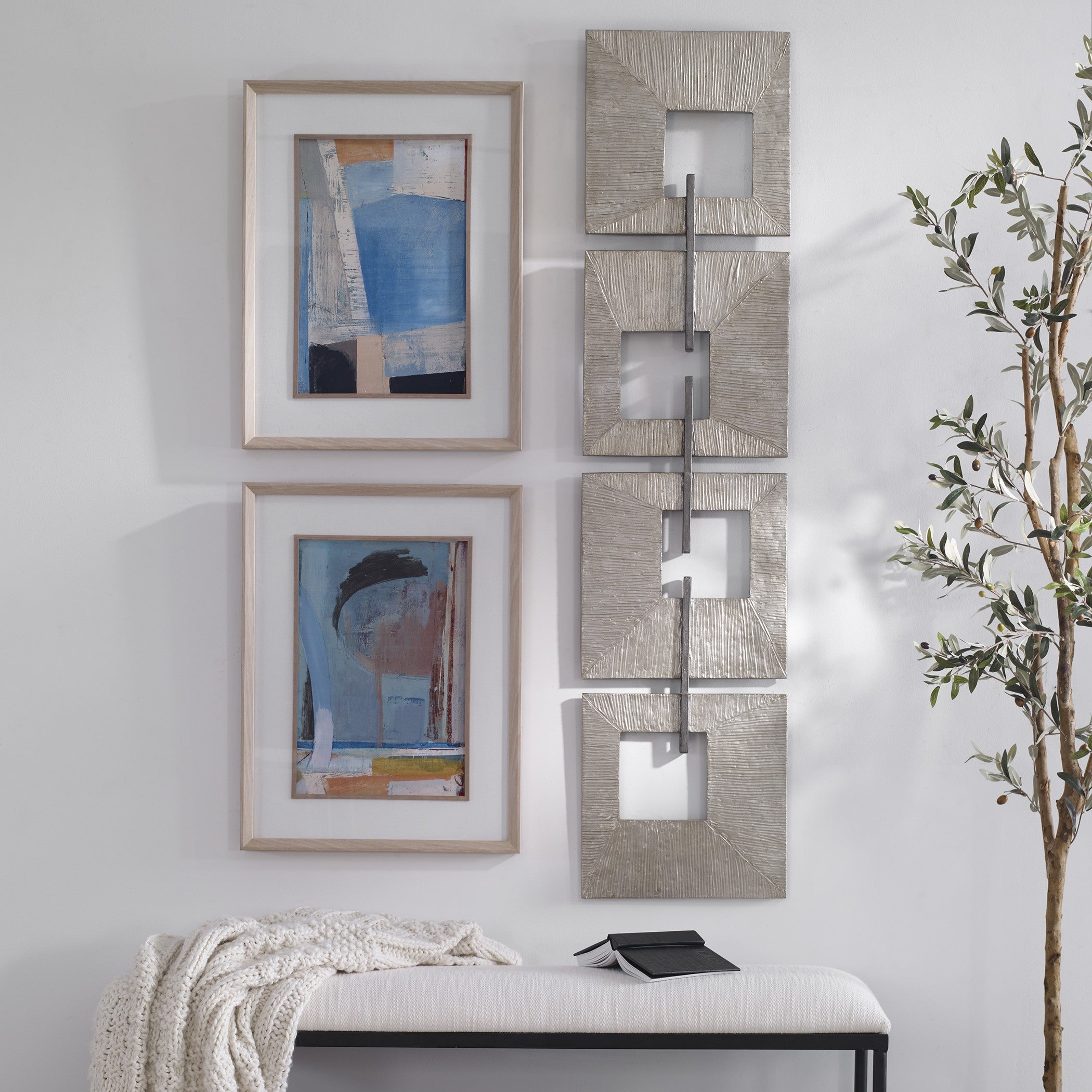 Linked Champagne Metal Wall Decor by Uttermost