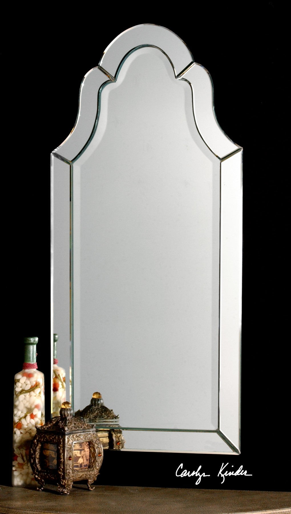 Hovan Frameless Arched Mirror by Uttermost