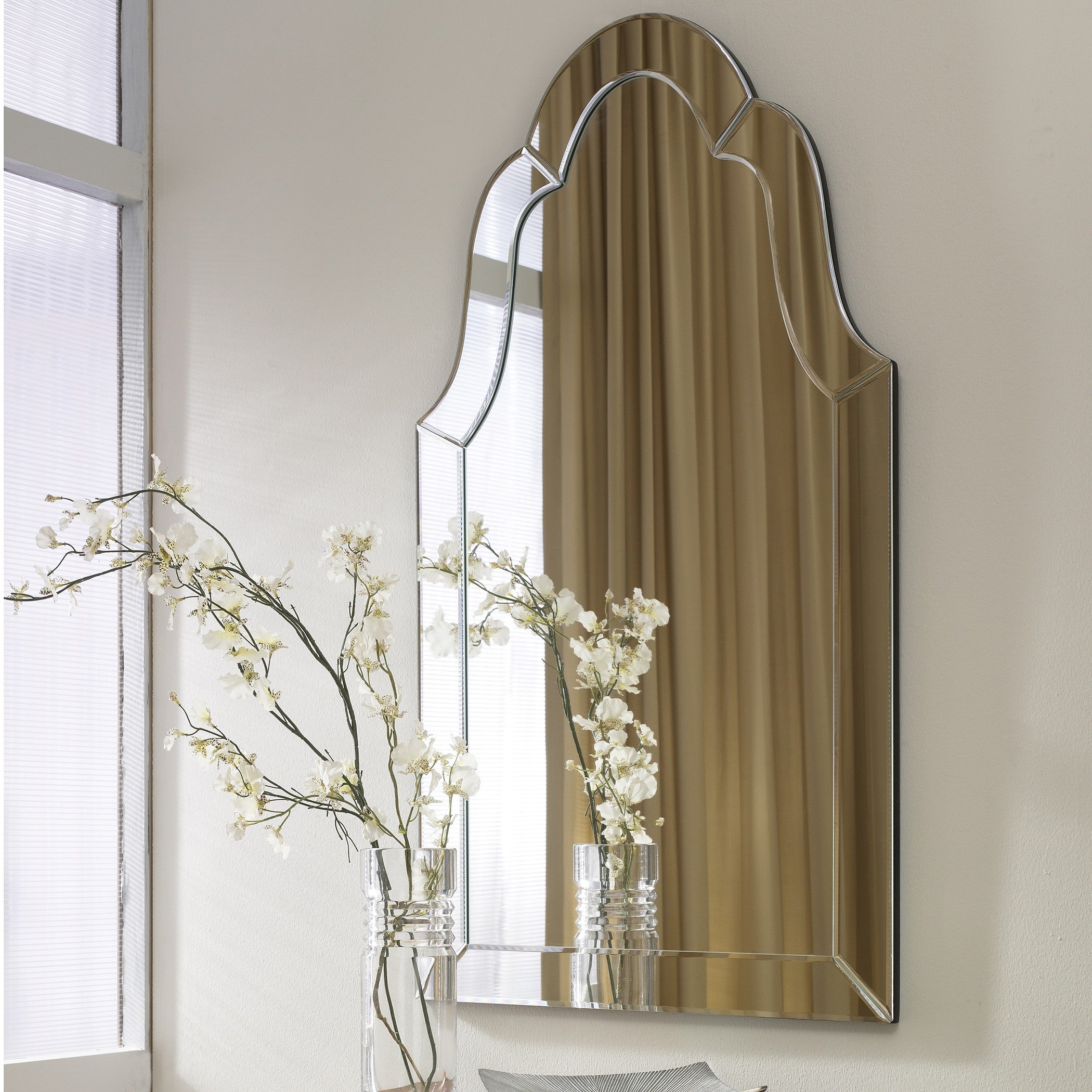 Hovan Frameless Arched Mirror by Uttermost