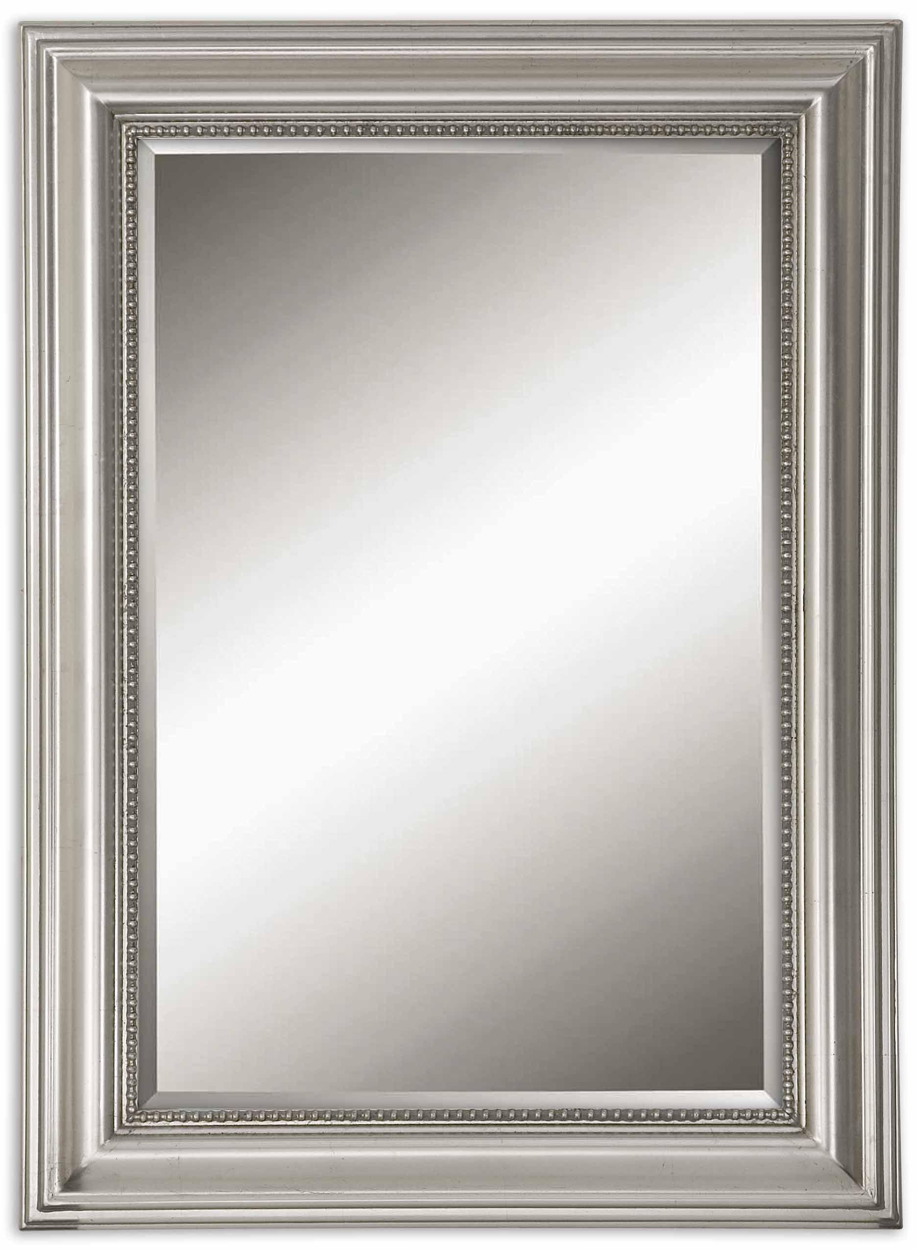 Stuart Silver Beaded Mirror by Uttermost