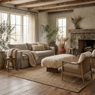 Pebworth Bench in Faux Mongolian Fur Keiichi