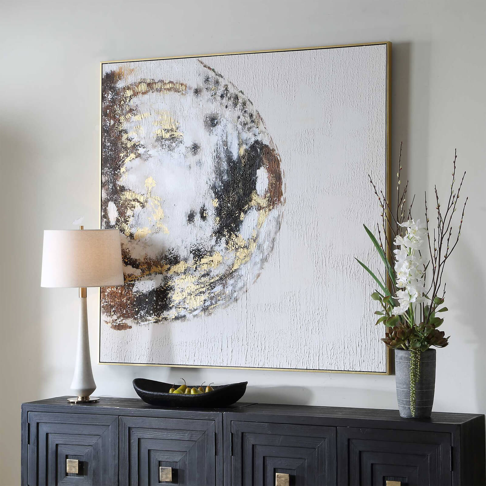 Moon Landing Hand Painted Abstract Art by Uttermost