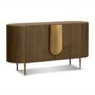 Napa Sideboard in Textured Carmel Oak Wood with Bronze Handles - 2 Door Berkeley Designs