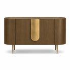 Napa Sideboard in Textured Carmel Oak Wood with Bronze Handles - 2 Door Berkeley Designs