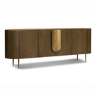 Napa Sideboard in Textured Carmel Oak Wood with Bronze Handles Berkeley Designs