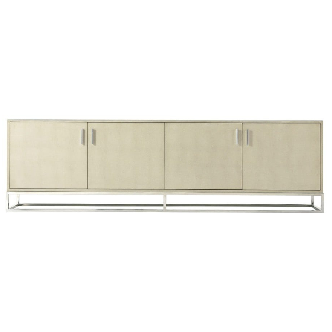 Fisher Media Console in Overcast - Small by Theodore Alexander