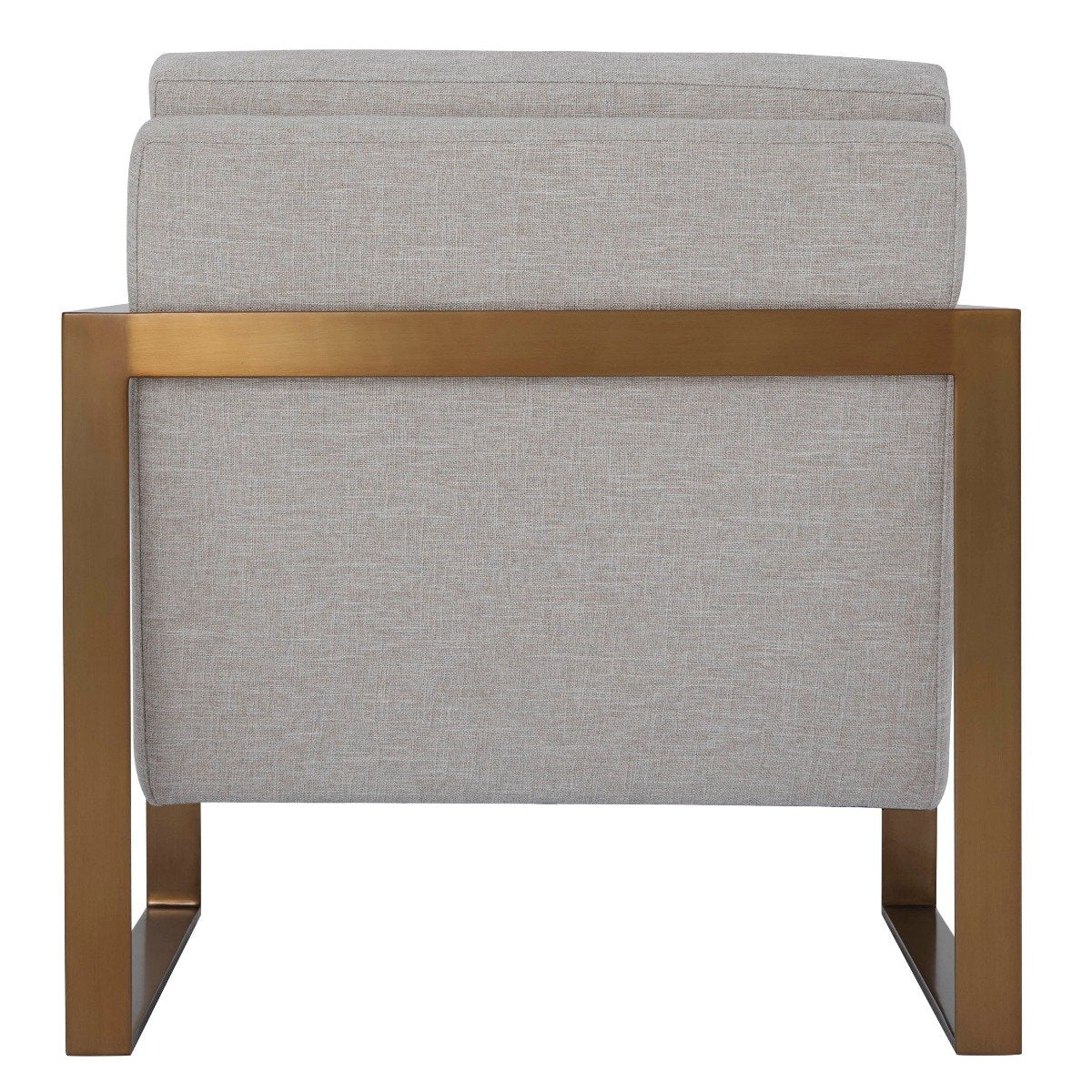 Club Chair Bower in Matrix Marble with Brass Leg by Theodore Alexander