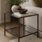 Oliver Antique Bronze & Glass Side Table by Liang & Eimil