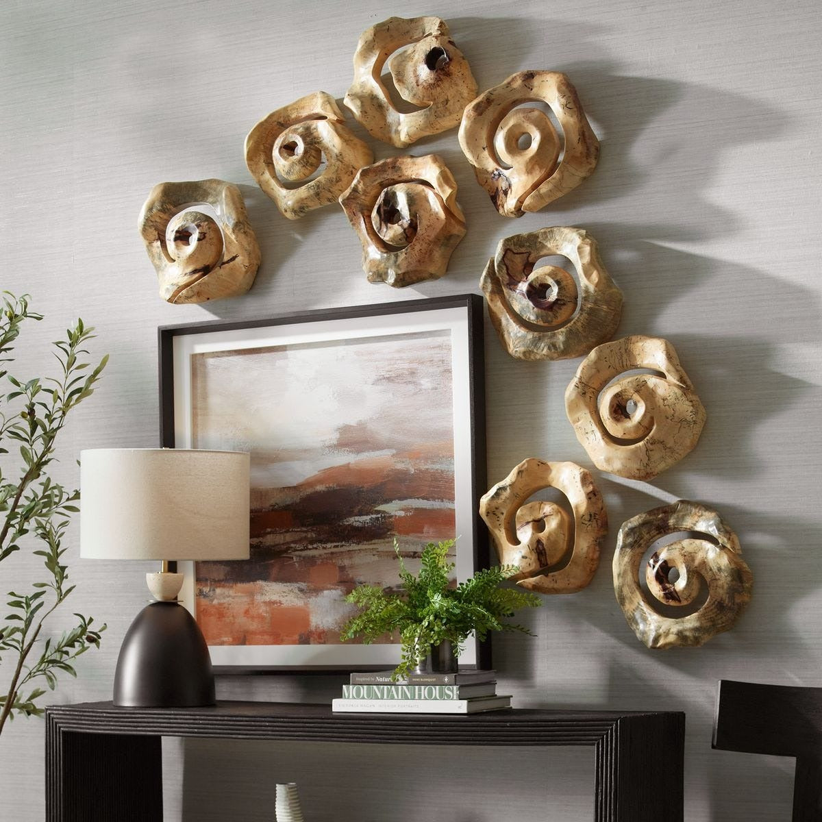 Corkscrew Wood Wall Décor Set of 9 by Uttermost