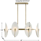 Opal Wand 6 Light LED Pendant Uttermost