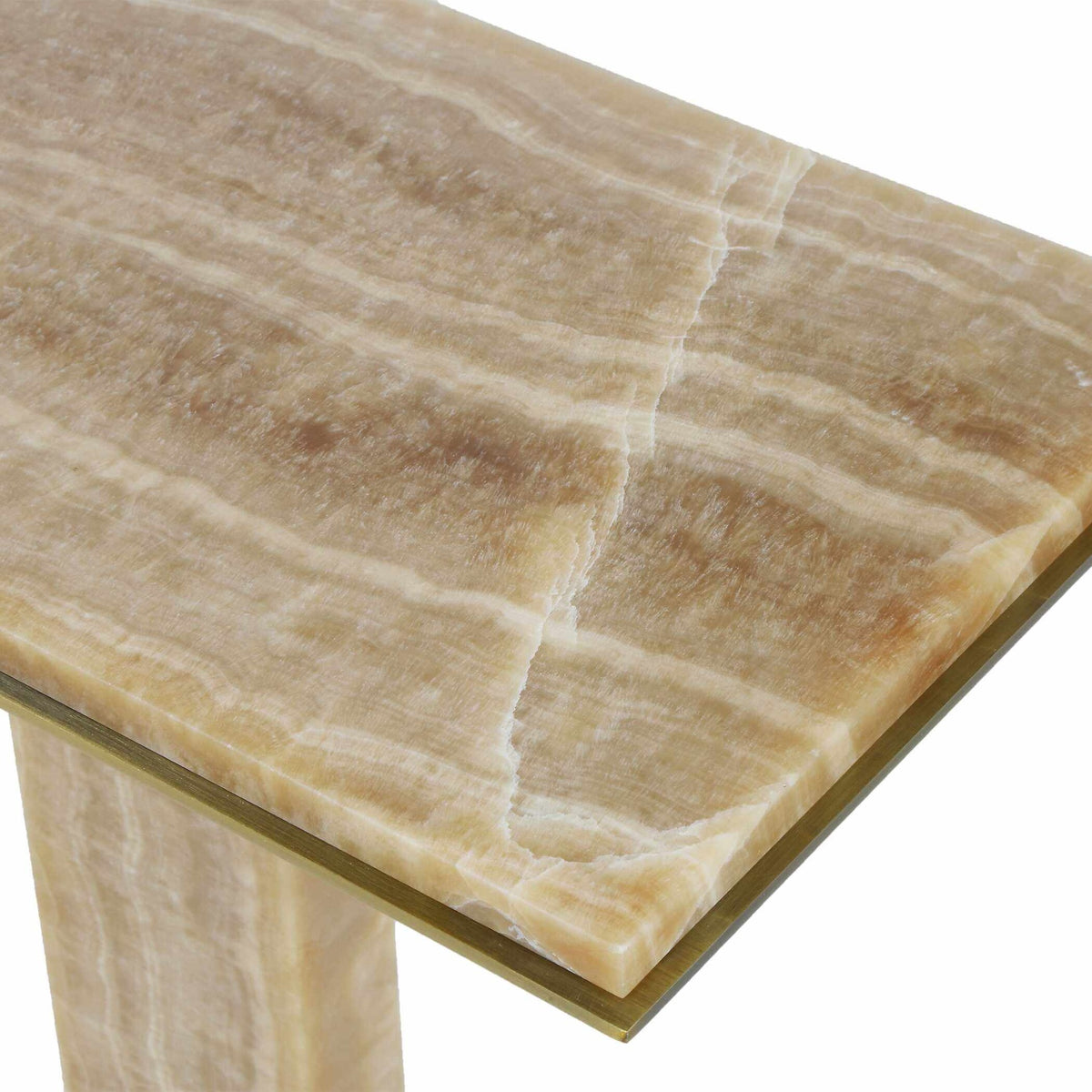 Overhang Accent Table in Latte Onyx Uttermost