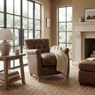 Oxford Club Chair in Chocolate Leather by Keiichi