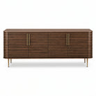 Paris Brown Walnut Wood & Brass Sideboard Berkeley Designs