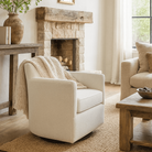 Paxford Swivel Chair in Off-White by Keiichi