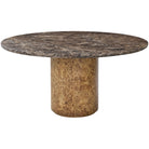Perch Burl Round Dining Table with Marble Top - 152cm by Theodore Alexander