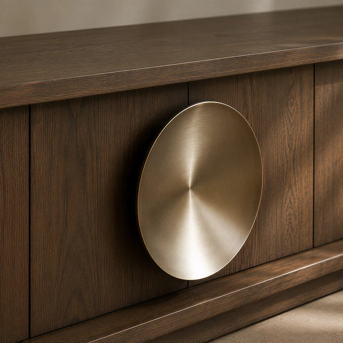 Perth Textured Light Brown Oak Veneer TV Unit Berkeley Designs