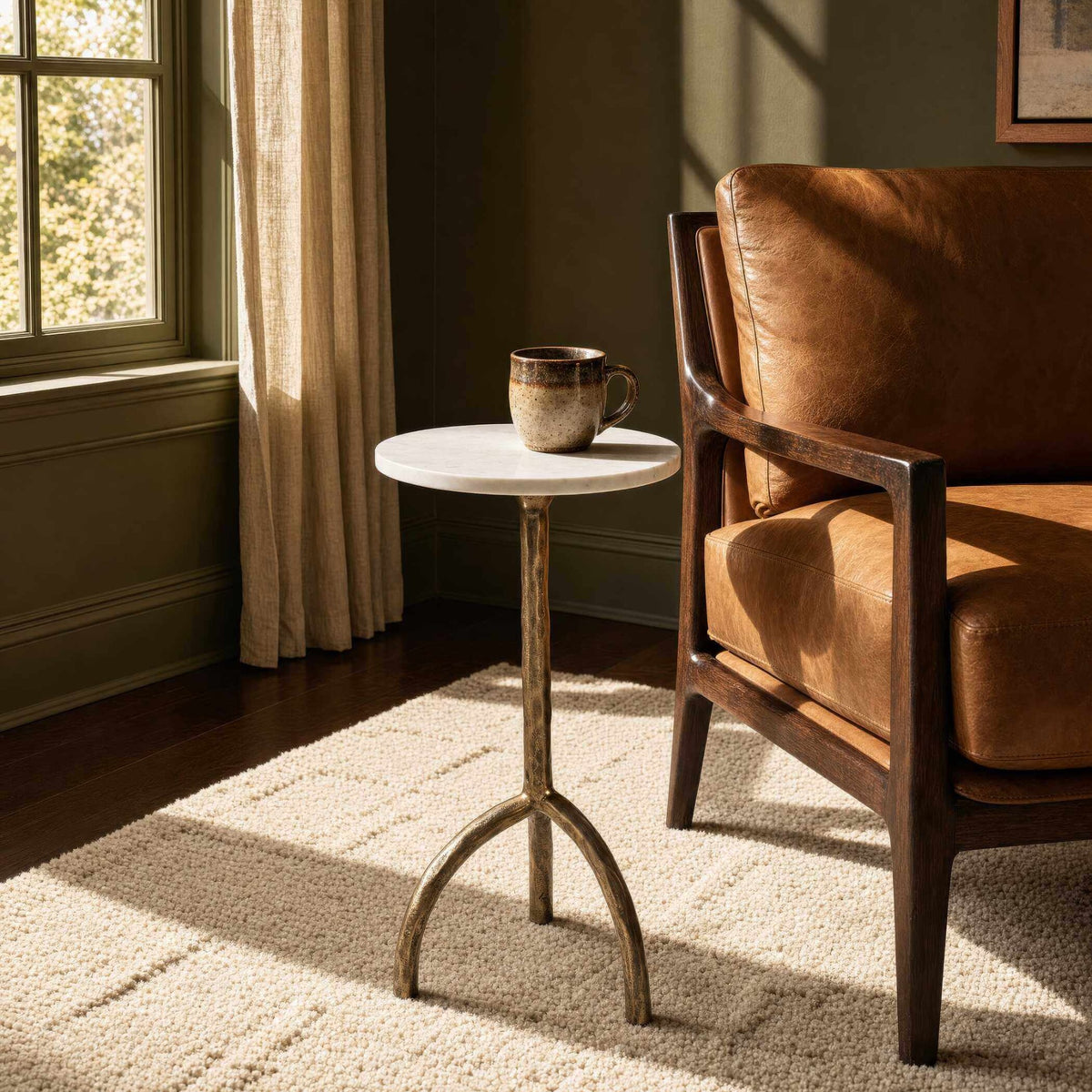 Pietra Marble Top Drinks Table Keiichi