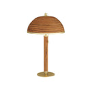 Annette Antique Brass Table Lamp with Natural Rattan Shade by Arteriors