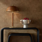 Annette Antique Brass Table Lamp with Natural Rattan Shade by Arteriors