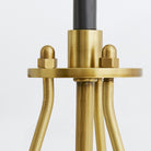 Franklin Antique Brass Wall Light with White Linen Shade by Arteriors