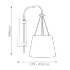 Franklin Antique Brass Wall Light with White Linen Shade by Arteriors