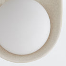 Glaze Blackened Steel Wall Light with Ceramic Opal Glass Shades by Arteriors