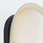 Glaze Blackened Steel Wall Light with Ceramic Opal Glass Shades by Arteriors