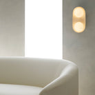 Glaze Blackened Steel Wall Light with Ceramic Opal Glass Shades by Arteriors
