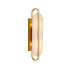 Julius Antique Brass Wall Light with Alabaster Shade by Arteriors