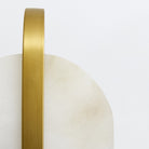 Julius Antique Brass Wall Light with Alabaster Shade by Arteriors
