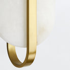 Julius Antique Brass Wall Light with Alabaster Shade by Arteriors