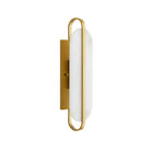 Julius Antique Brass Wall Light with Alabaster Shade by Arteriors