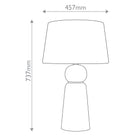 Tassel Ivory Hite Table Lamp with Cotton Shade by Arteriors