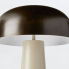 Williams Taupe Enamel Table Lamp with English Bronze Shade by Arteriors