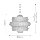 Antibes Small Bohemian Chandelier by Currey & Company